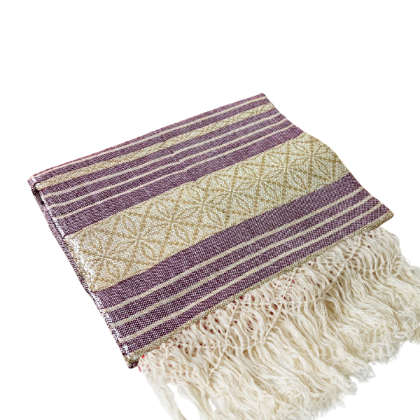 GUINDA BROWN FLOWER REBOZO